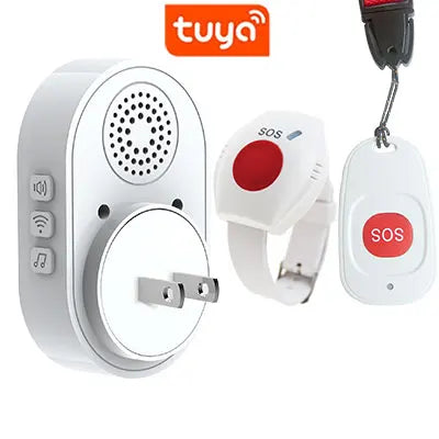 Botón de pánico de emergencia Topvico Tuya con wifi para personas mayores, alarma SOS, pulsera inalámbrica para cuidadores, buscapersonas, reloj, llamada, alerta de caídas