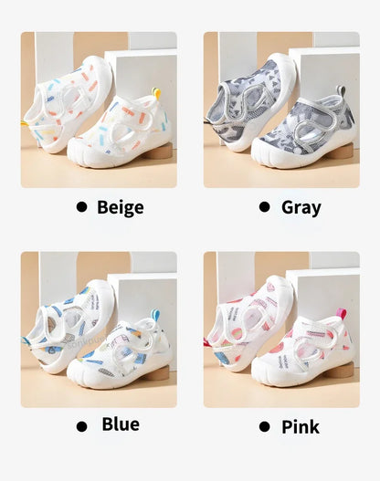 Summer Breathable Air Mesh Kids Sandals 1-4T Baby Unisex Casual Shoes Anti-slip Soft Sole First Walkers Infant Lightweight Shoes