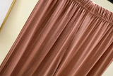 Modal Plus Size Capri Pants Women's Summer Loose Fit Wide Leg Elastic Waist Casual Lounge Shorts