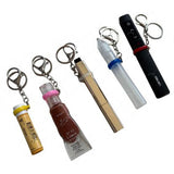 Portable lip gloss electronic pen pendant lip gloss keychain 13mm silicone ring