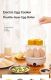 Automatic Electric Egg Steamer Multifunctional Electric Egg Boiler Double-Layer Egg Cooker Mini Kitchen Breakfast Machine