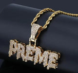 Bing Iced Out XO Colar Pingente de letra de zircônia cúbica para homens e mulheres Hip Hop Street Rock Rap Party Jewelry