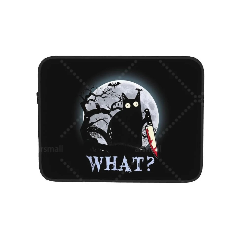 Black Cat Laptop Bag Tablet Notebook Case For Hp Dell Lenovo Computer For Macbook Air Pro Retina 10-17 Sleeve