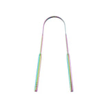 1/2/4 Pcs Reusable Stainless Steel Useful Tongue Scraper Cleaner Fresh Breath Cleaning Coated Tongue Oral Hygiene Care Tools