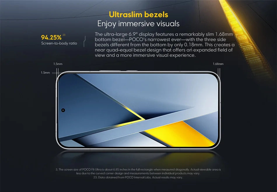 Smartphone POCO F8 Ultra (Versão Global) – Processador Snapdragon 8 Elite Gen 5, bateria de 6500 mAh, tela de 6,9 polegadas, câmera de 50 MP e NFC.tecno