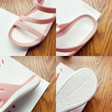 Women's Summer Slippers Platform Flat Low Heel Peep Toe Sandals Black Slides Casual Beach Outdoor Female Ladies Jelly Shoes