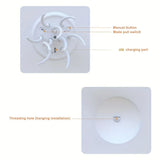 Bionic Jellyfish Night Light,USB Rechargeable with Voice Control,Dancing Tentacles,5 RGB Gradient,Floating Lamp,Bedroom Decor