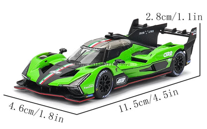 Bburago 1:43 Toyota GR Yaris Porsche Lamborghini SC63 Alloy Luxury Vehicle Diecast Pull Back Cars Model Toy Collection Gift