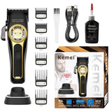 Kemei KM-2373 Baber Hair Clipper Professional Hair Cutting Machine With Charging Base For Men Electric Hair Trimmer Men Gift