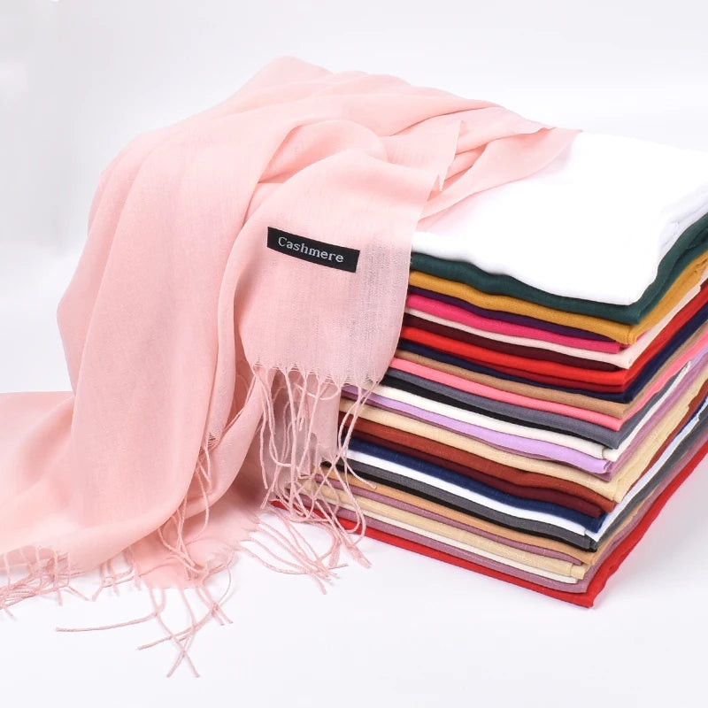 Bufandas de cuero en polvo para otoño e invierno, nuevas, de un solo color, al por mayor, para hombres y mujeres, 120 g, chal con diadema de un solo color.