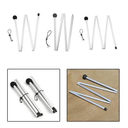Camping Tent Rods Lightweight Tarp Pole Adjustable Shelter Awning Support Pole Foldable Beach Tents Replacement Poles Rain Rod