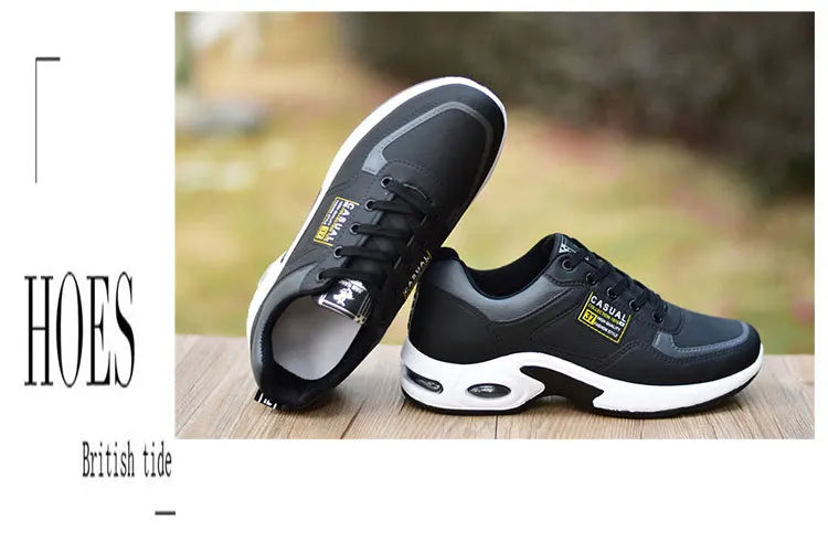 Zapatillas de running para hombre, transpirables, con amortiguación de aire, con cordones, antideslizantes, para exteriores