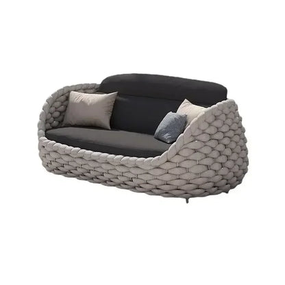 Outdoor Seat Outdoor Rattan Sofa Courtyard Combination Double Chair Leisure Terrace Villa Living Room Balcony Furniture Home