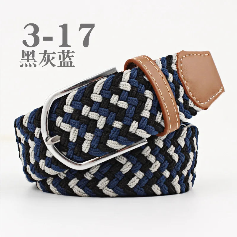 Stretch Woven Belt Unisex Canvas Belts Fashion Casual Student Belt Women Cinturon Male Waistband 105cm