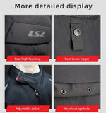 LS2 Winter Waterproof Motorcycle Jacket Men Women CE Certified Riding Jacket Warm Protective Gear with Removable Thermal Liner