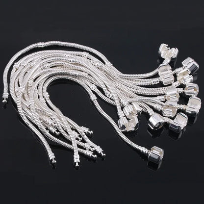 SAIYE-925 Sterling Silver Charm Bracelet para Mulheres, Handmade, Original, Fine Jewelry, Soft, Smooth, Snake Bone