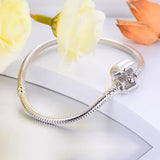 SAIYE-925 Sterling Silver Charm Bracelet para Mulheres, Handmade, Original, Fine Jewelry, Soft, Smooth, Snake Bone