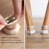 SHIMOYAMA - Tapas de silicona para patas de silla, fundas para patas de mesa, calcetines protectores de suelo, almohadillas antideslizantes con forma de garra de gato, decoración del hogar 