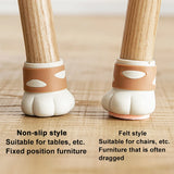 SHIMOYAMA - Tapas de silicona para patas de silla, fundas para patas de mesa, calcetines protectores de suelo, almohadillas antideslizantes con forma de garra de gato, decoración del hogar 