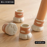 SHIMOYAMA - Tapas de silicona para patas de silla, fundas para patas de mesa, calcetines protectores de suelo, almohadillas antideslizantes con forma de garra de gato, decoración del hogar 