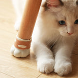 SHIMOYAMA - Tapas de silicona para patas de silla, fundas para patas de mesa, calcetines protectores de suelo, almohadillas antideslizantes con forma de garra de gato, decoración del hogar 
