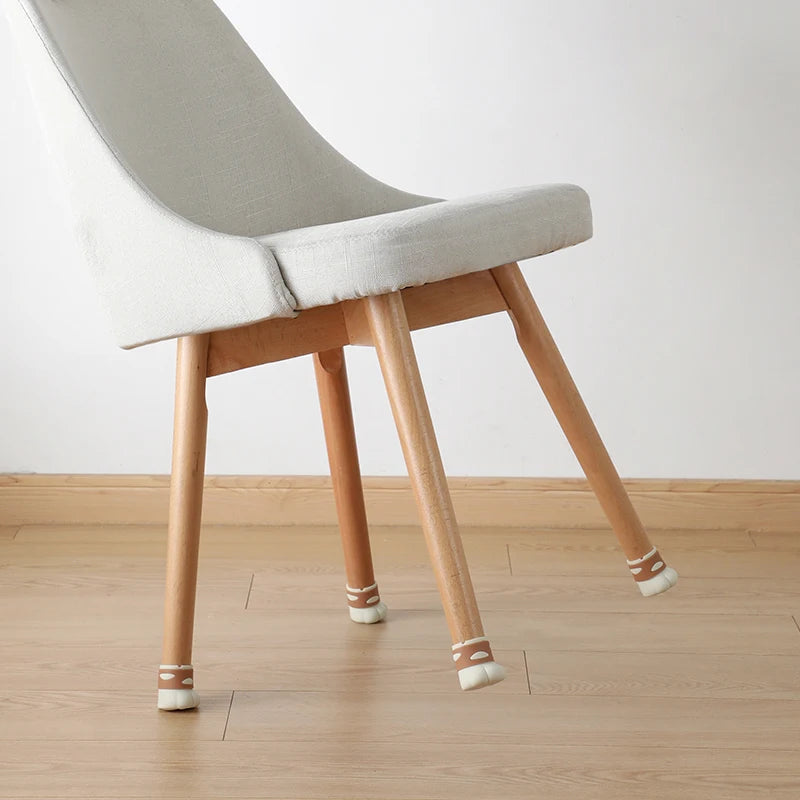 SHIMOYAMA - Tapas de silicona para patas de silla, fundas para patas de mesa, calcetines protectores de suelo, almohadillas antideslizantes con forma de garra de gato, decoración del hogar 