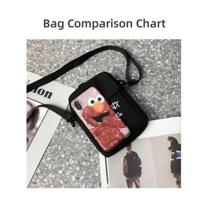 STUY Street Hip Hop Shoulder Slung Cell Phone For Teenagers Japanese Classic Small Magazine Bag 