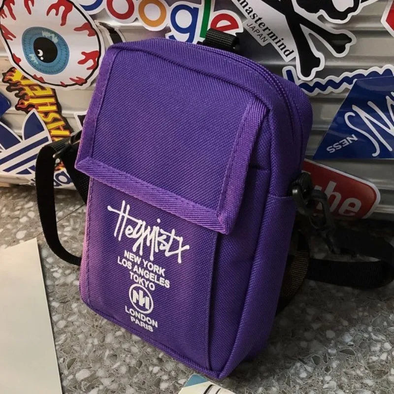 STUY Street Hip Hop Shoulder Slung Cell Phone For Teenagers Japanese Classic Small Magazine Bag 