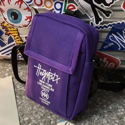 STUY Street Hip Hop Shoulder Slung Cell Phone For Teenagers Japanese Classic Small Magazine Bag 