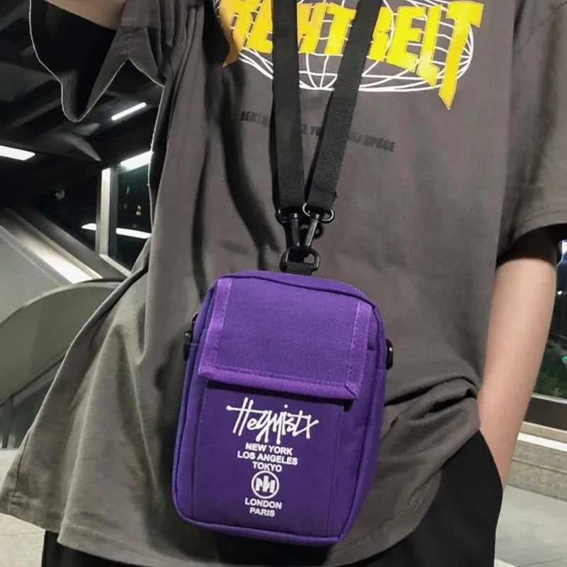 STUY Street Hip Hop Shoulder Slung Cell Phone For Teenagers Japanese Classic Small Magazine Bag 