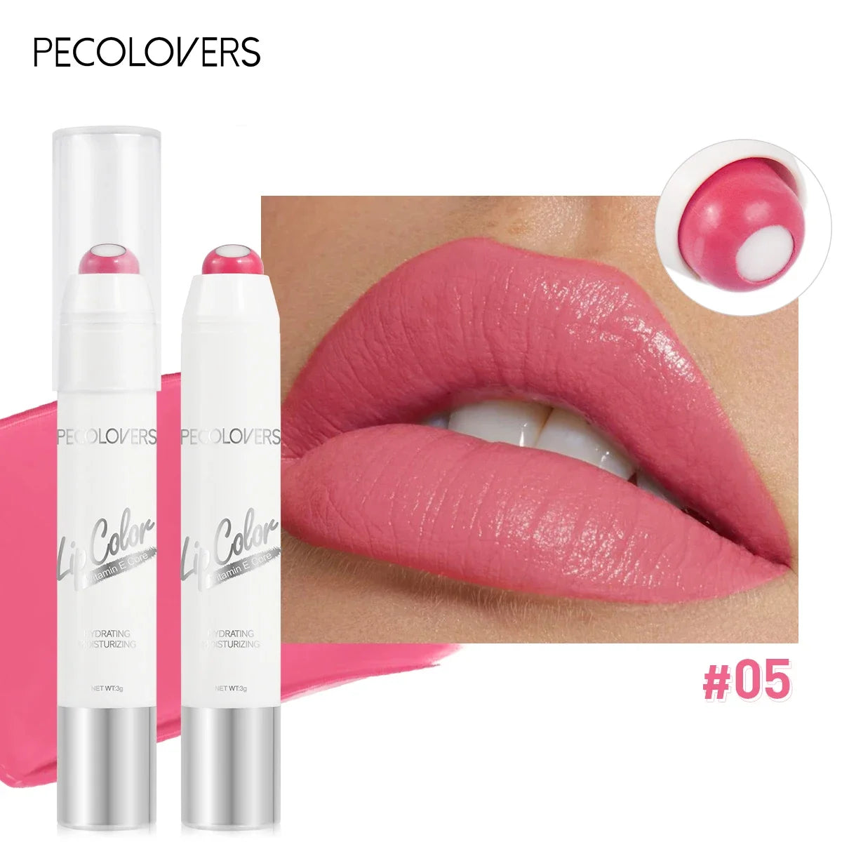 2-in-1 Nude Lipstick Matte Red Lip Balm Moisturizing 6 Colors Sandwich Lipstick Waterproof Long-Lasting Non-Stick Cup Lip Stick