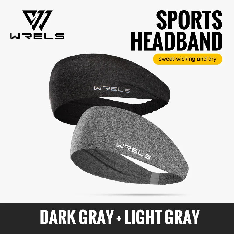 WRELS 1/2/3Pcs Sweatband Sports Headband for Men Women Moisture Wicking Workout Headband Sweat Band Non Slip Elastic Hairband