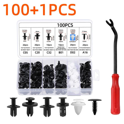 Auto Plastic Bumper Fastener Rivet Retainer Push Type Engine Cover Fastener Fender Car Door Trim Panel Clip