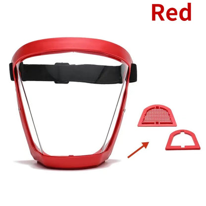 Kitchen Transparent Full Face Shield Home Oil-splash Proof Eye Facial Anti-fog Head Cover Safety Glasses