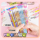 10Pcs/Lot Cute Cartoon HB Pencil With Big Eraser Kawaii Capybara Pony Pencils Student Kids Writing Pen School Stationery Gifts