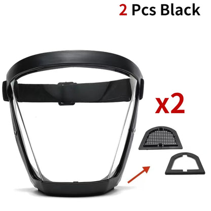 Kitchen Transparent Full Face Shield Home Oil-splash Proof Eye Facial Anti-fog Head Cover Safety Glasses