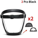 Protector facial transparente para cocina, protección para la cara, antivaho, a prueba de salpicaduras de aceite, para el hogar