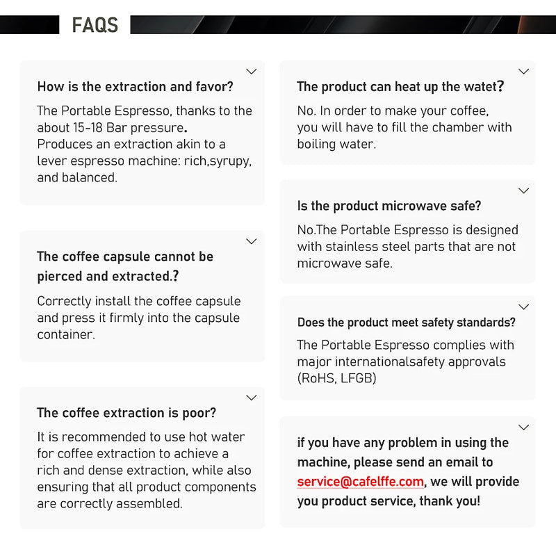 Cafelffe 3 In1 Portable Coffee Machine Hot/Cold Water Manual Espresso Maker For Capsule & Ground Hand Press Brewer hiking Travel