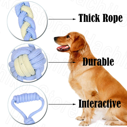 Juguetes interactivos para perros masticadores agresivos, cuerda de algodón, grandes, indestructibles, juguetes para mascotas para perros grandes y pequeños, interactivos y duraderos.
