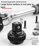 12pcs Socket Ratchet Handle Wrench Set 1/4 3/8 1/2 Spanner Kit With Extension Rod and 10 Common Sockets Car Repair Hand Tools