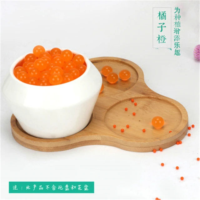 Bolas mágicas de hidrogel de agua para niños, barro cristalino, perlas de agua para niños, cultivo de flores, juguetes en maceta, decoración del hogar 