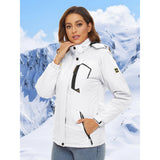 MAGCOMSEN Women's Warm Winter Fleece Lined Hooded Jackets Snowboard Coats Waterproof Ski Jacket Snow Hiking Outdoor Parkas