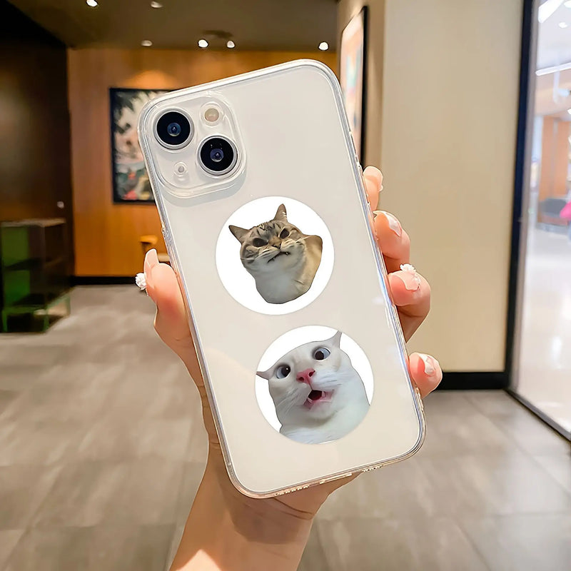 100pcs/500pcs Cartoon Meme Cat Stickers For School Reward Stickers Classroom Decor Encouragement Sticker For Student Teacher