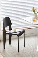 American Retro Dining Chair. Dopamine Chair Solid Wood Vitra Chair. Household Light Luxury High-end Backrest Chair