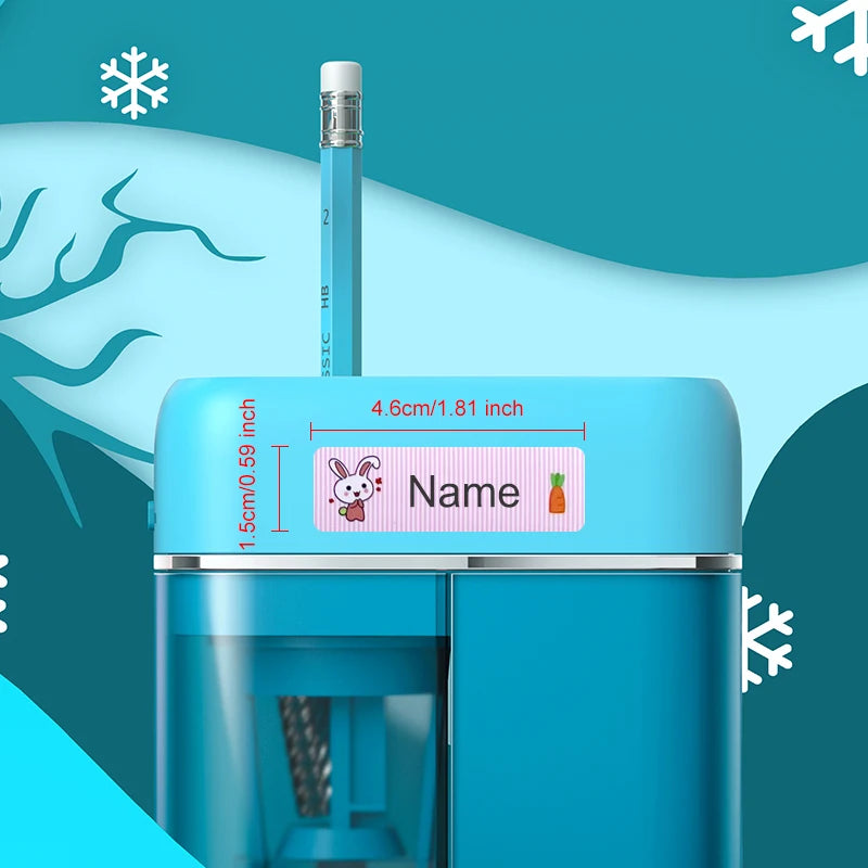 Personalized School Stickers Custom Name Labels for Kids Bottles & Pens & Cups- Waterproof Removable Durable Stationery Decals