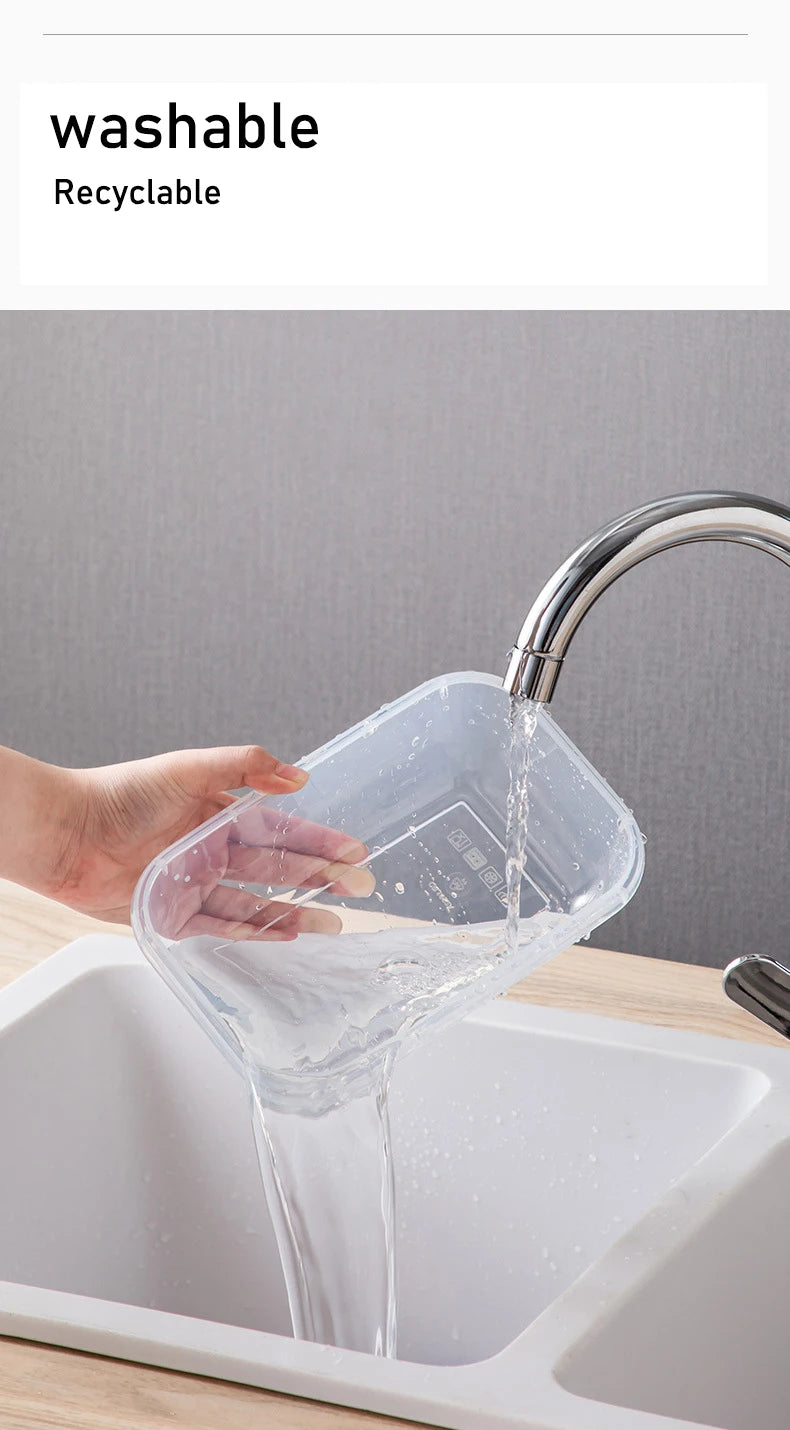 Vacuum Food Storage Box Transparent Storage Container Fridge Organizer Microwave Safe Fresh-Keeping Sealing Box Food Dispenser