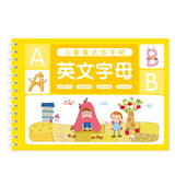Reusable Children 3D Copybook For Calligraphy Numbers Handwriting Copybooks Learning Math Writing Practice Book For Kids