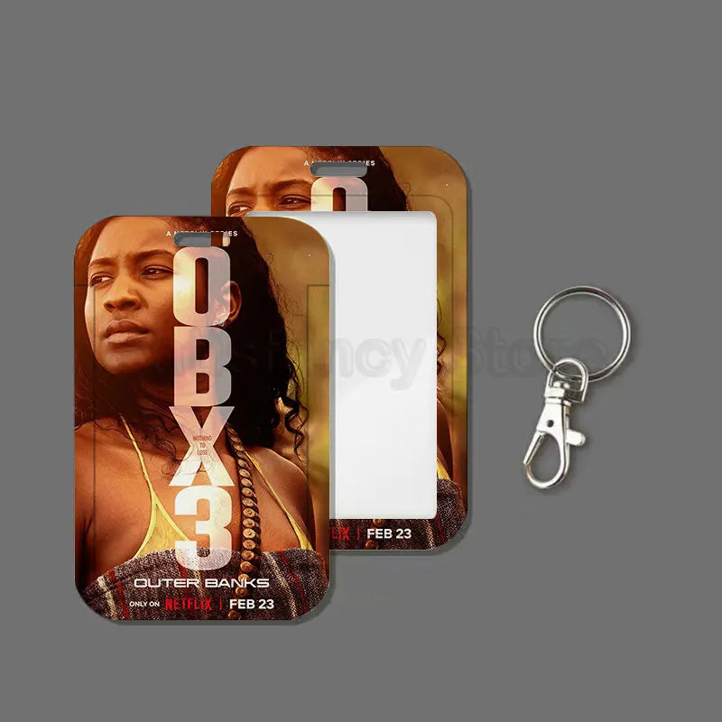 TV Show Outer Banks DBX3 Keychain Card Holder Keychains Badge Business Credit Card Holders Bank Bus ID Cards Cover Case Keychain