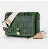 CH Autumn and Winter Solid Color Crossbody Bag Letter Printing High Quality Women's Fashion Elegance 2025 Classic Women's Bag