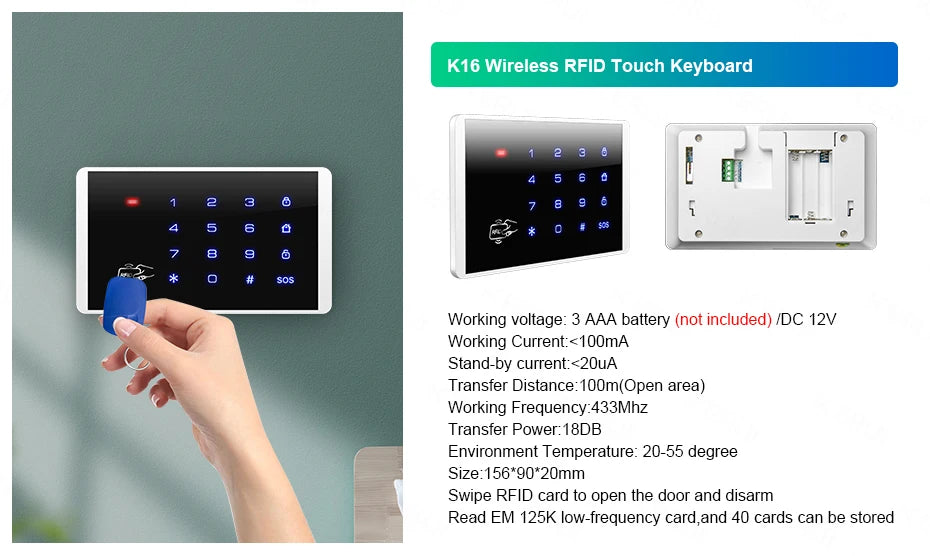 KERUI WIFI GSM Alarm System Kit W202 Home Security Protection Tuya Smart Support Alexa with Motion Detector Door Opening Sensor